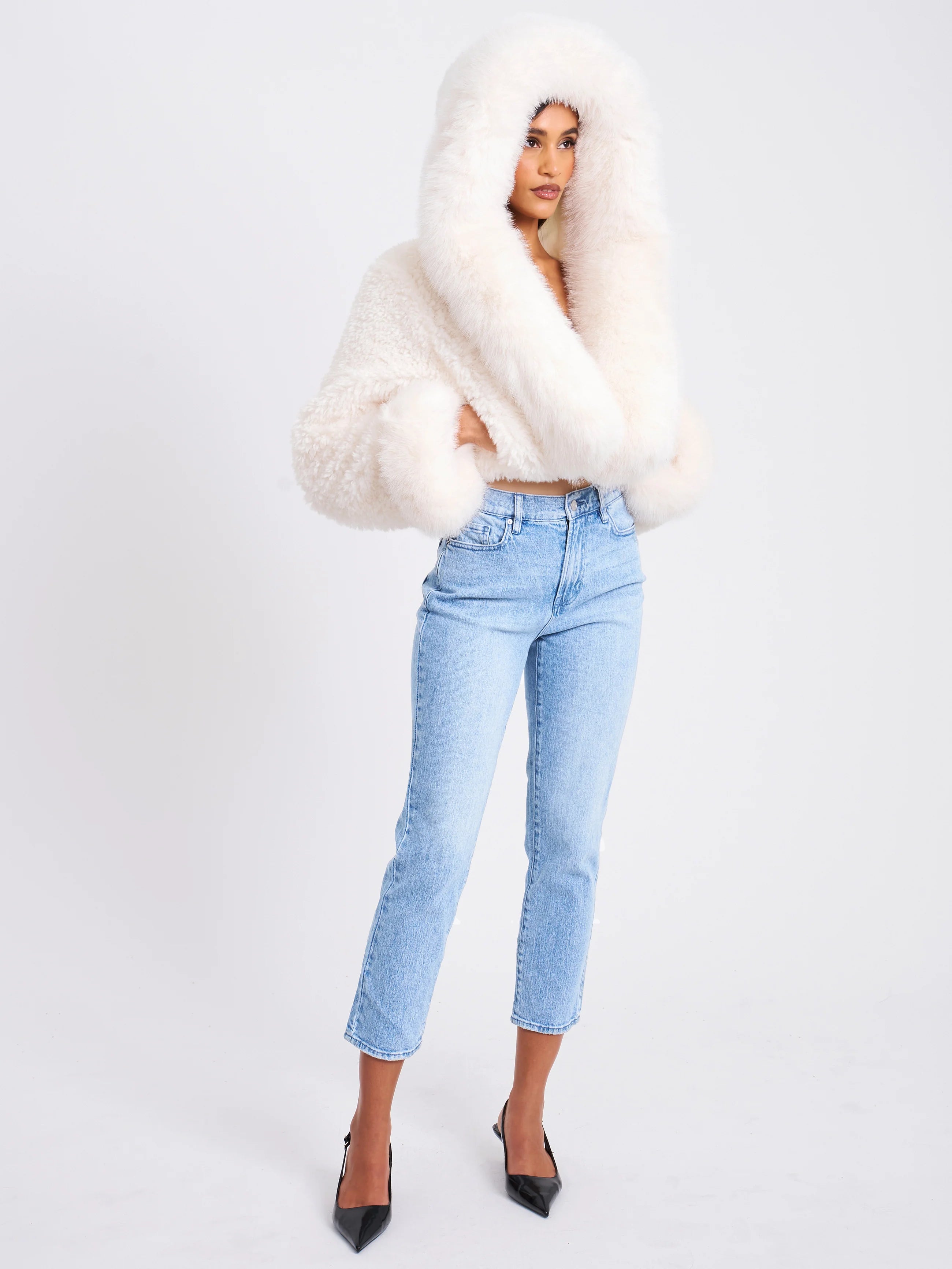 Cropped Fur Jacket